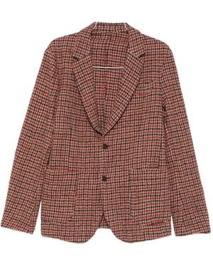 Original Vintage Style Kariertes Sakko - Braun