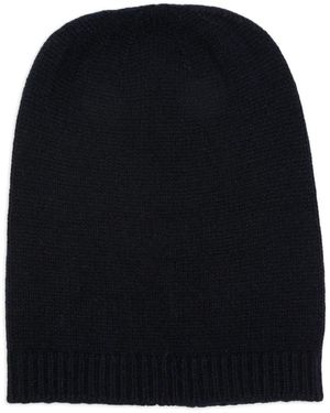 Fabiana Filippi Ribbed-Trim Beanie Hat - Black
