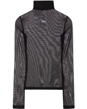 Off-White c/o Virgil Abloh Off Stamp ロングスリーブ トップ - ブラック