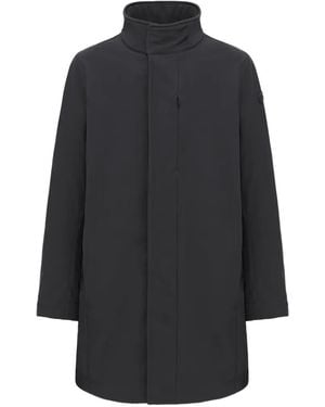 Colmar High-Neck Single-Breasted Coat - Blue
