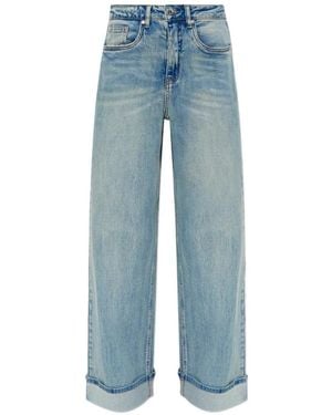 Gestuz Cuffed Denim Jeans - Blue