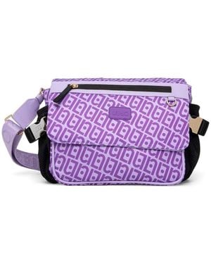 Liu Jo Monogram-Print Crossbody Bag - Purple