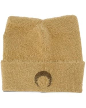 Marine Serre Cat-Ear Fluffy Beanie Hat - Natural