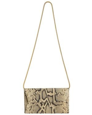 Jil Sander Small Snakeskin-Print Folded Bag - Natural