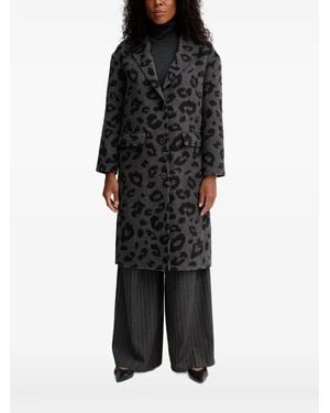 Silvian Heach Mantel mit Leoparden-Print - Schwarz