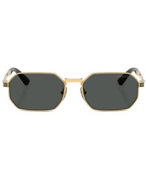 Versace Sonnenbrille Mit Geometrischem Gestell - Grau