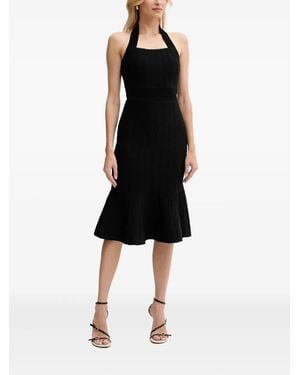Guess Halterneck Ribbed Dress - Black