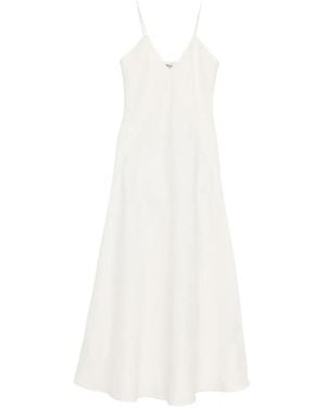 Eleventy V-Neck Strap Dress - White