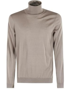 BOSS Turtleneck Long-Sleeve Sweater - Grey