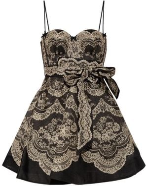 Zimmermann Clash Bustier Mini Dress - Black