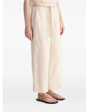 Biancalancia Pantaloni Con Risvolto - Neutro
