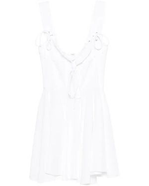 LES FILLES D'EVA Sleveeless Tie-Strap Mini Dress - White