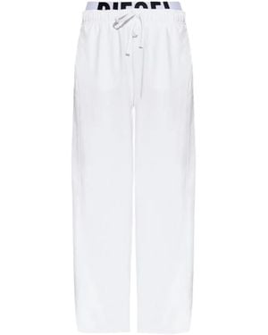 DIESEL Leslie-D-Pop Drawstring Waistband Track Trousers - White