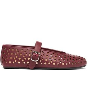 SCAROSSO Bailarinas Evelyn Con Perforaciones - Rojo