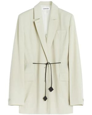 Lanvin Virgin Wool Blazer - White
