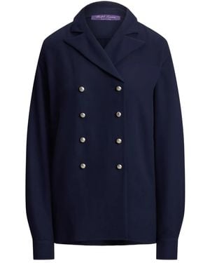 Ralph Lauren Double-Breasted Peak-Lapels Terrel Shirt - Blue