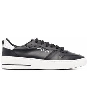 HIDE & JACK Leather Low-Top Trainers - Grey