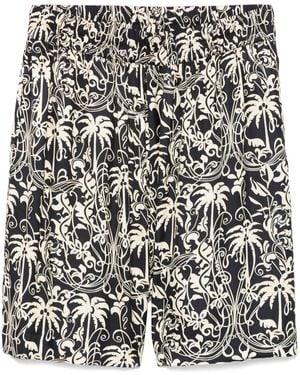 Laneus Graphic-Print Bermuda Shorts - Black