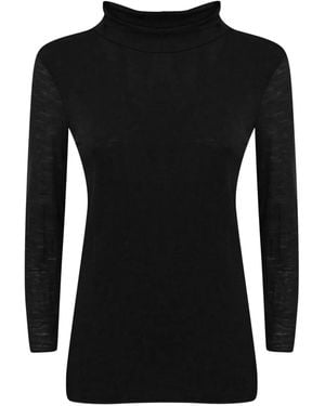 Liviana Conti Roll-Neck Top - Black