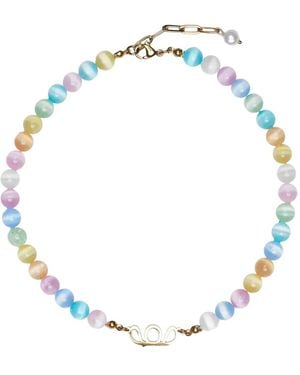 Labelled Jewellery Selene Beaded Choker - White