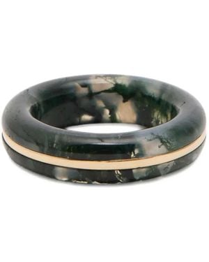 BY PARIAH Ring Mit Moosachat - Grün