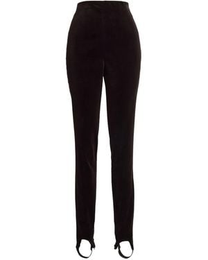 Ralph Lauren High-Waisted Velvet Trousers - Black