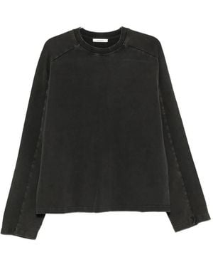 Entire studios Faded-Effect Long-Sleeve T-Shirt - Black