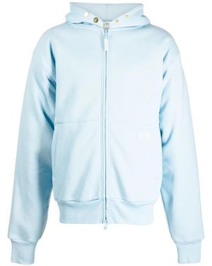 Advisory Board Crystals Logo-Patch Zip-Up Hoodie - Blue