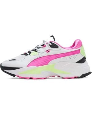 PUMA Orkid Neon /Luminous/Fuzzy Lime" Sneakers - White