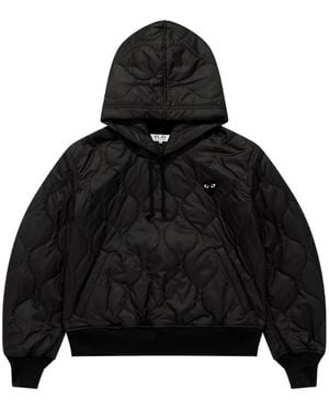 COMME DES GARÇONS PLAY Logo-Print Quilted Jacket - Black