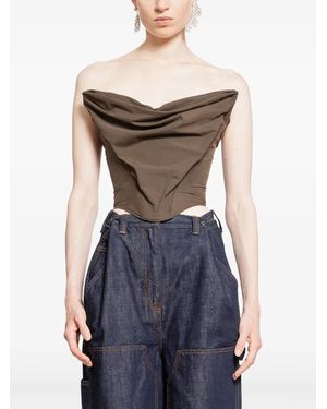 Magda Butrym Draped Corset Top - Blue