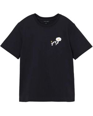 Marc Jacobs Katoenen T-Shirt Met Madeliefjes - Zwart
