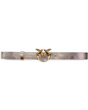 Pinko Love Birds Buckle Belt - White