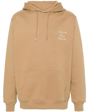 Drole de Monsieur Le Hoodie Slogan Calligraphy Hoodie - Natur