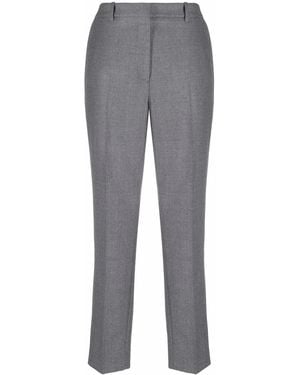 Incotex Cropped Straight Leg Pants - Gray