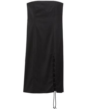 Filippa K Lace-Up-Detail Tube Dress - Black