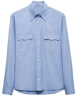 Prada Camicia A Maniche Lunghe - Blu