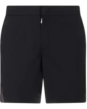 Fedeli Carabiner-Detail Swim Shorts - Black