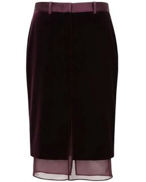 Tom Ford Layered Midi Skirt - Black