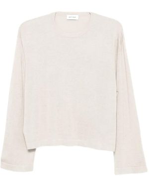 Soft Goat Crew-Neck Drop-Shoulder Jumper - White