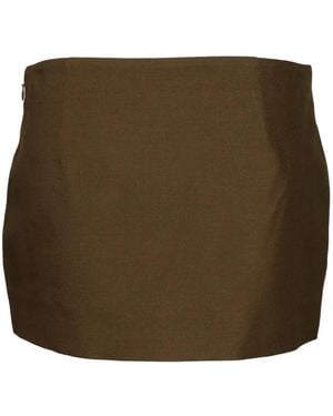 KHAITE Jett Mini Skirt - Brown