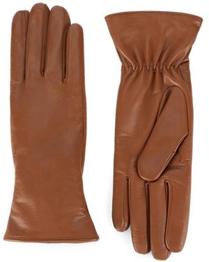 Elisabetta Franchi Nappa Leather Gloves - Brown