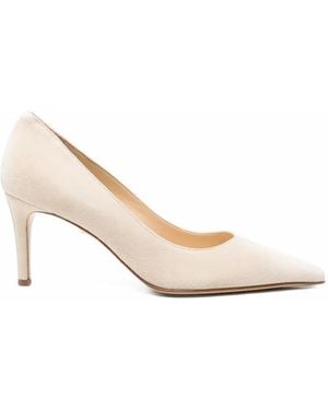 Baldinini Pointed-Toe Suede Pumps - White