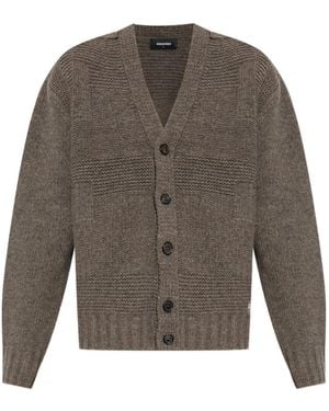 DSquared² Vネック カーディガン - グレー
