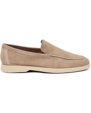Frau Deconstructed Suede Loafers - Natural