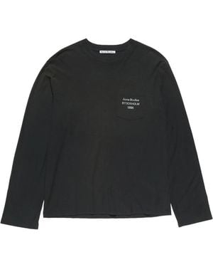 Acne Studios Pocket-Detail Long-Sleeve T-Shirt - Black