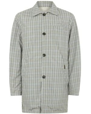 Moorer Geruite Jas Met Knopen - Grijs