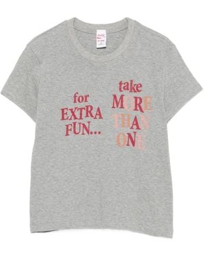 RE/DONE Camiseta Con Eslogan Estampado De X Coca Cola - Gris