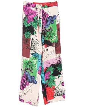 Iceberg Grapes-Print Palazzo Trousers - White