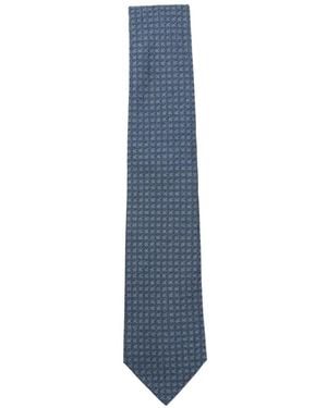 Canali Geometric-Pattern Tie - Blue